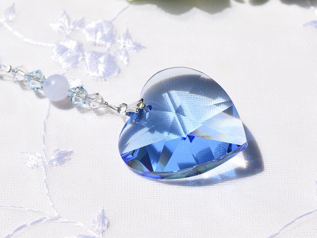 サンキャッチャー lovely heart *blue* - にじいろかん